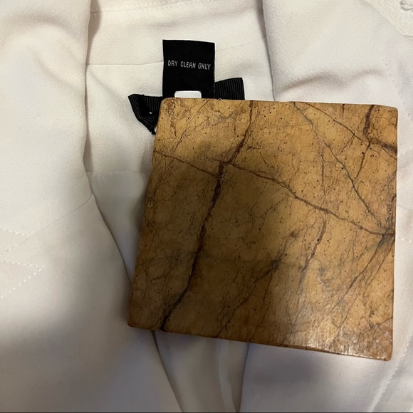 Focus 2000 White Three Button Lined Long Sleeve Blazer Jacket Sz 2P - Picture 6 of 8